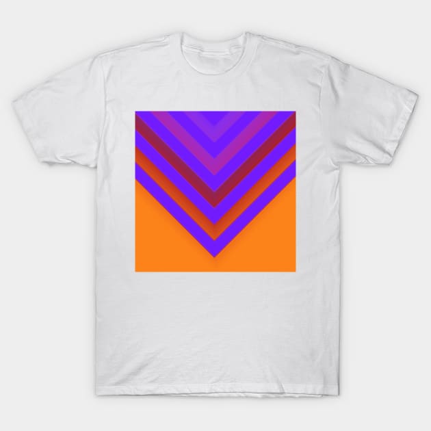 Sunset Chevron T-Shirt by BlakCircleGirl